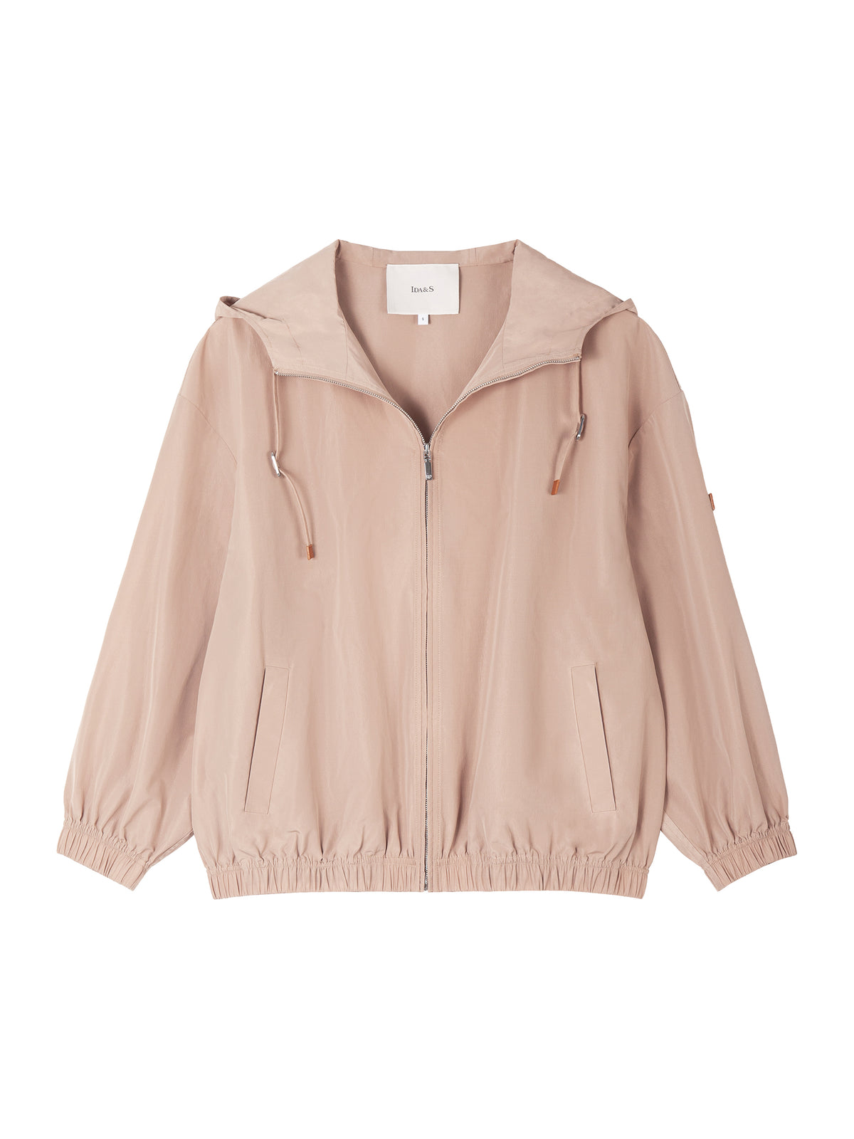 RELAXED DROPPED SHOULDER BOMBER JACKET W/ HOOD