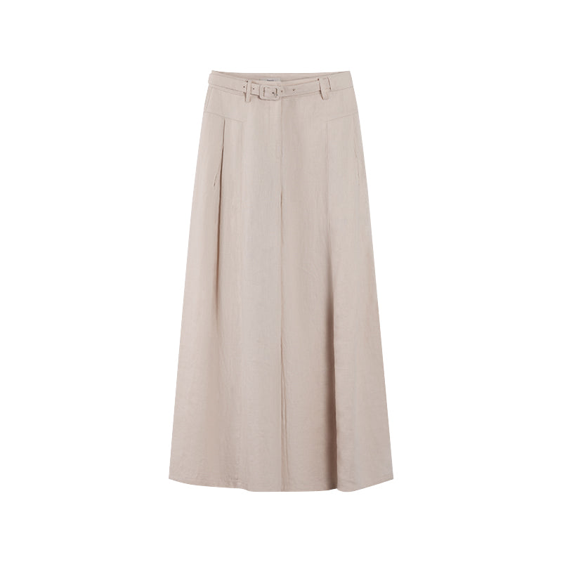 RELAXED WIDE LEG LINEN PANTS