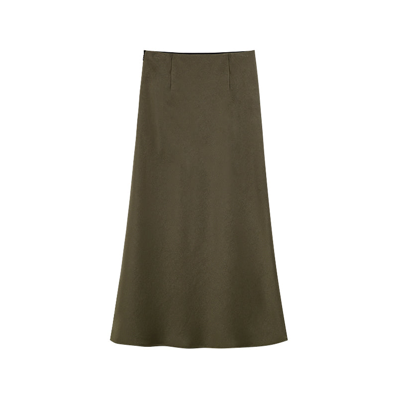 MAXI SATIN SKIRT