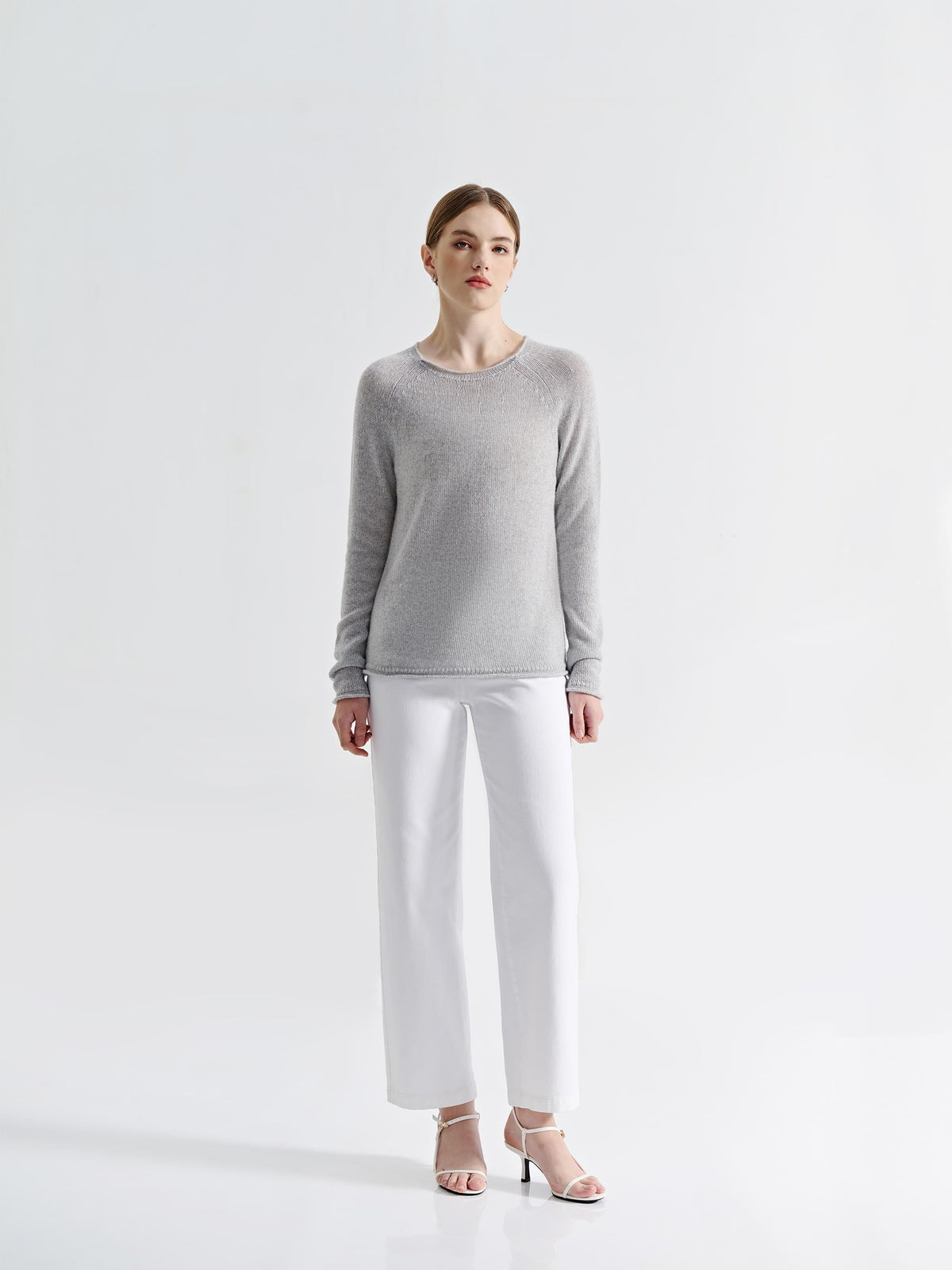 CASHMERE W/ TRIM DETAIL SWEATER