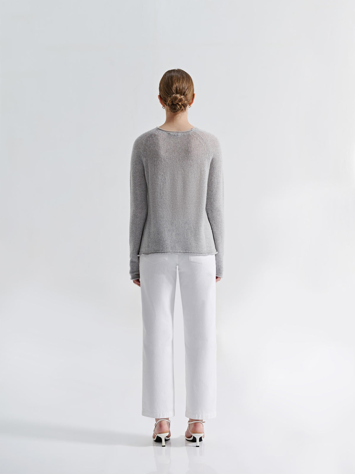 CASHMERE W/ TRIM DETAIL SWEATER