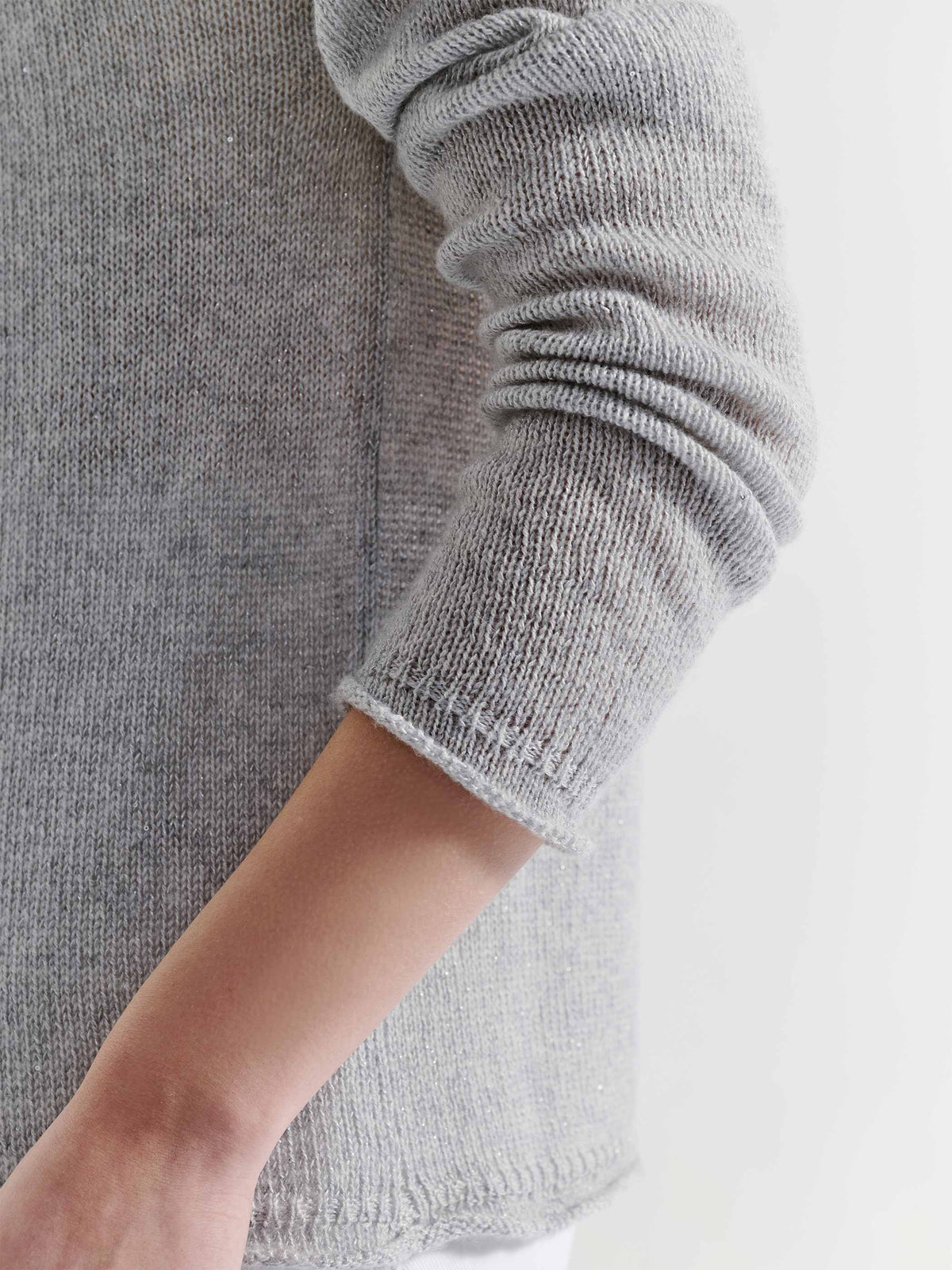 CASHMERE W/ TRIM DETAIL SWEATER