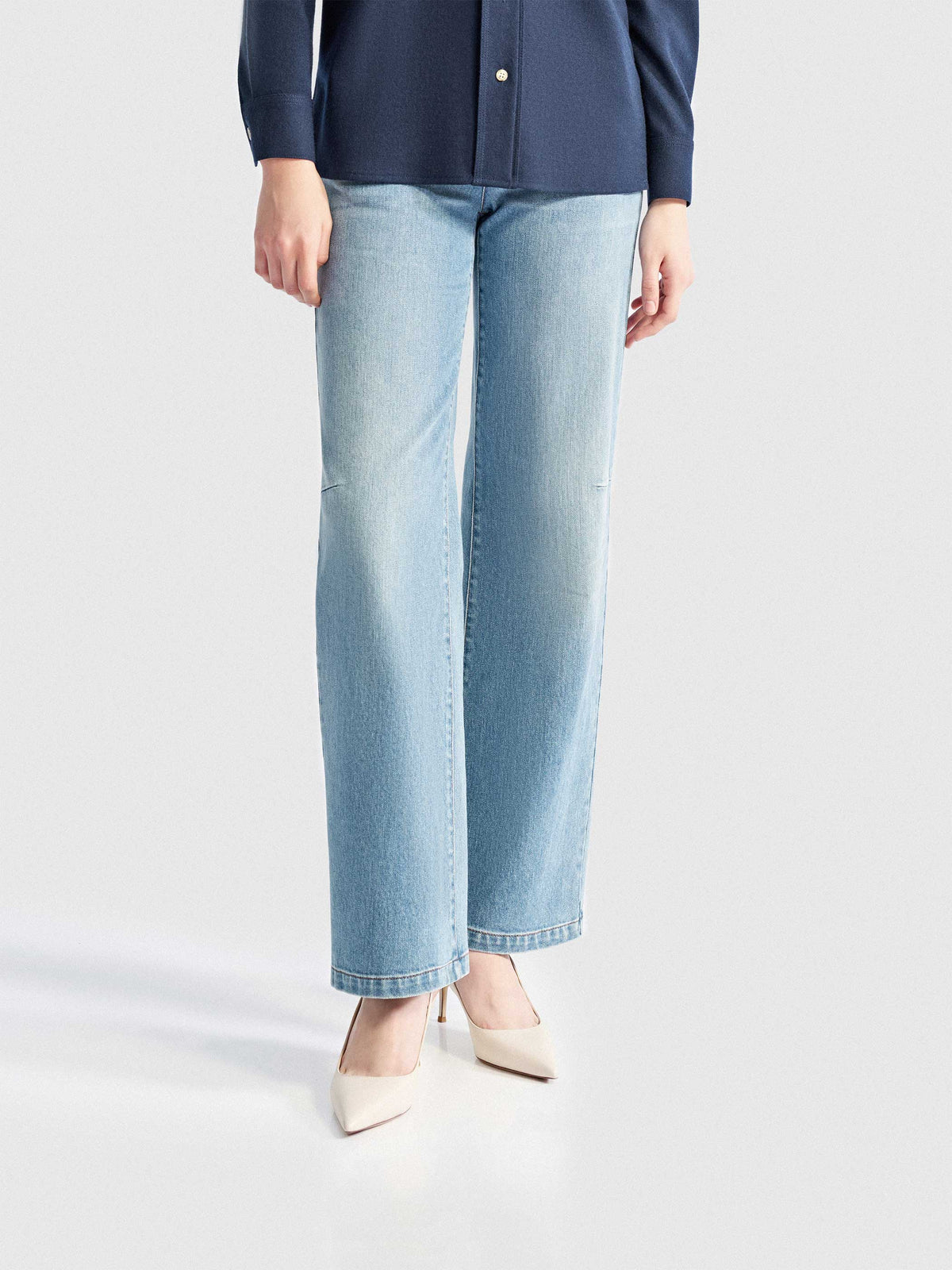 HIGH WAISTED STRAIGHT LEG DENIM