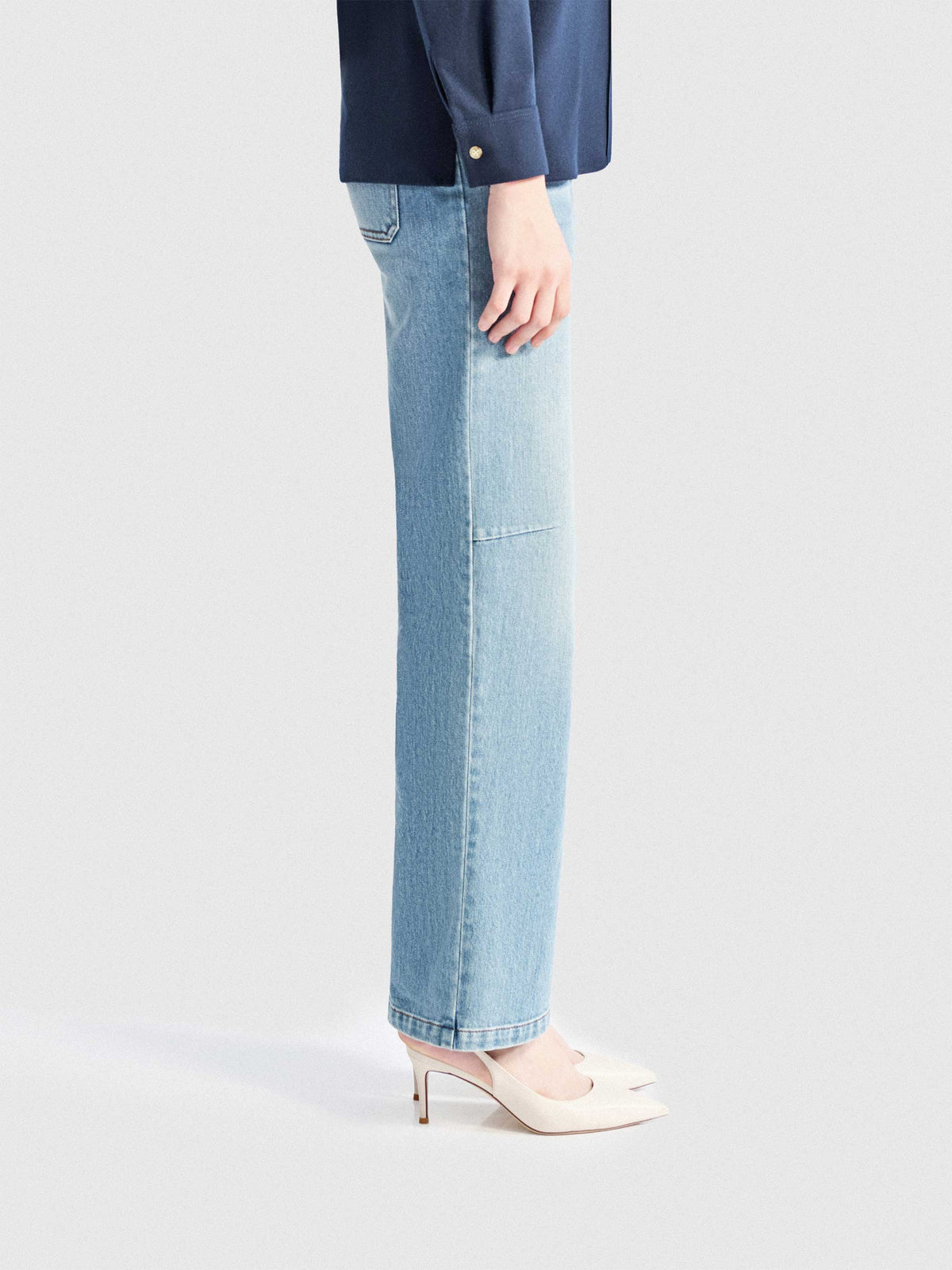 HIGH WAISTED STRAIGHT LEG DENIM