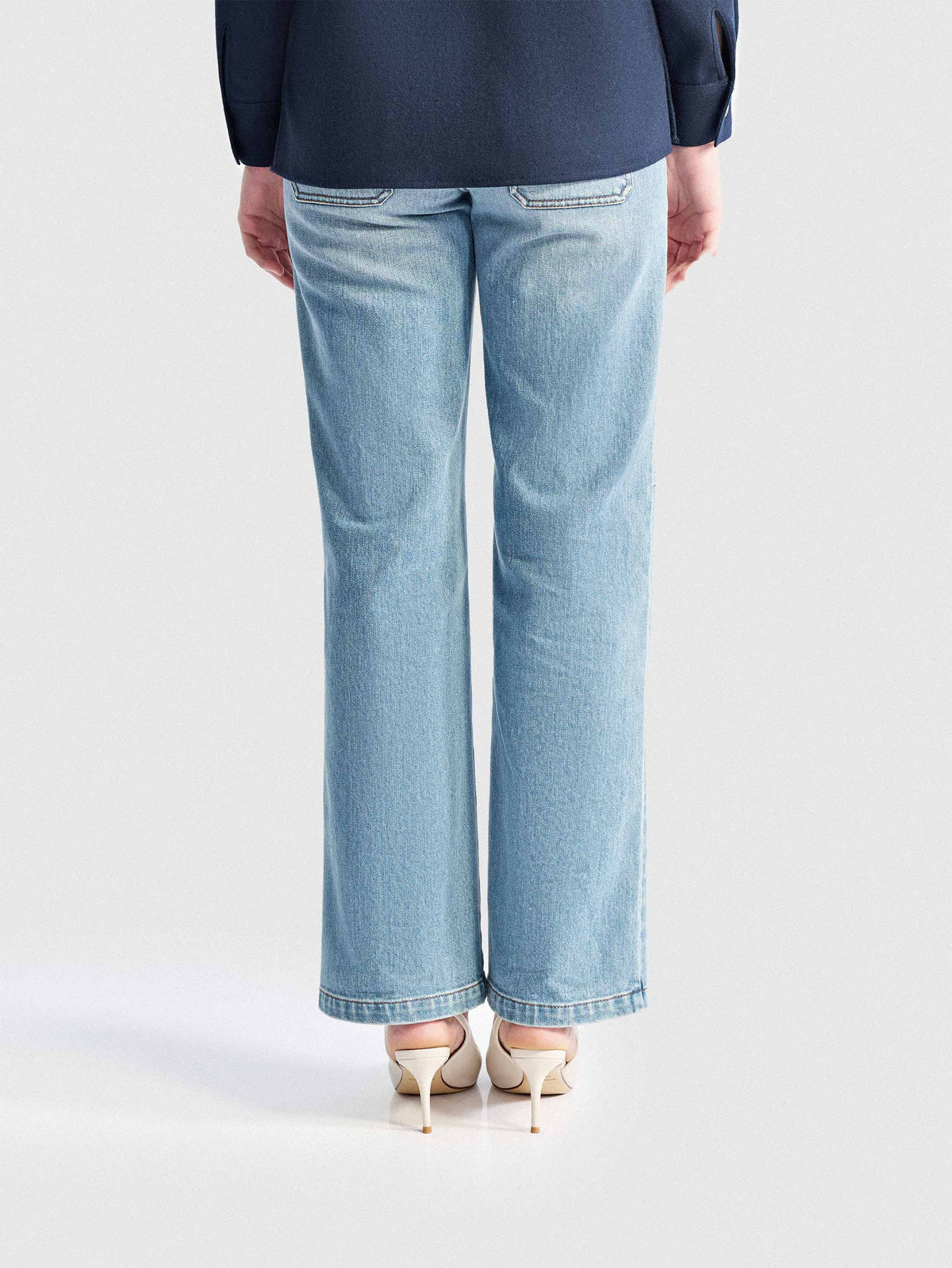 HIGH WAISTED STRAIGHT LEG DENIM