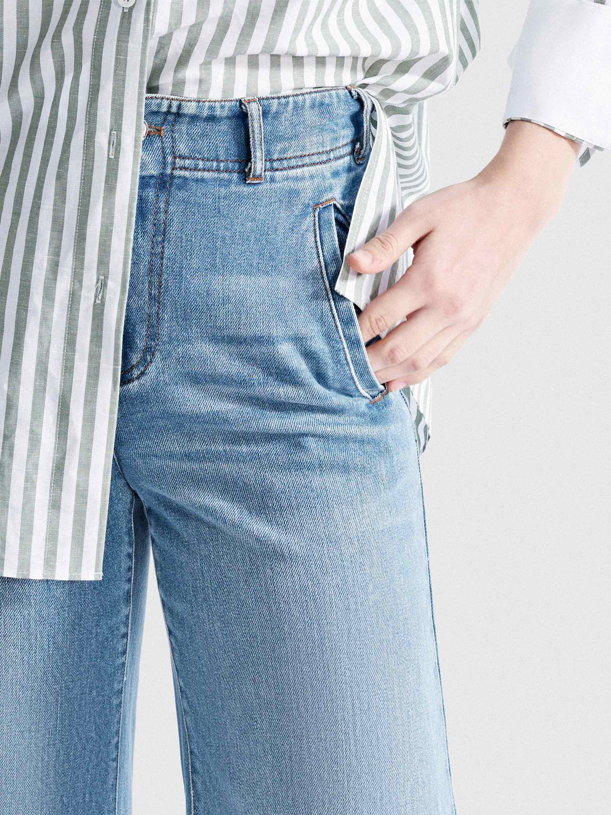 HIGH WAISTED STRAIGHT LEG DENIM