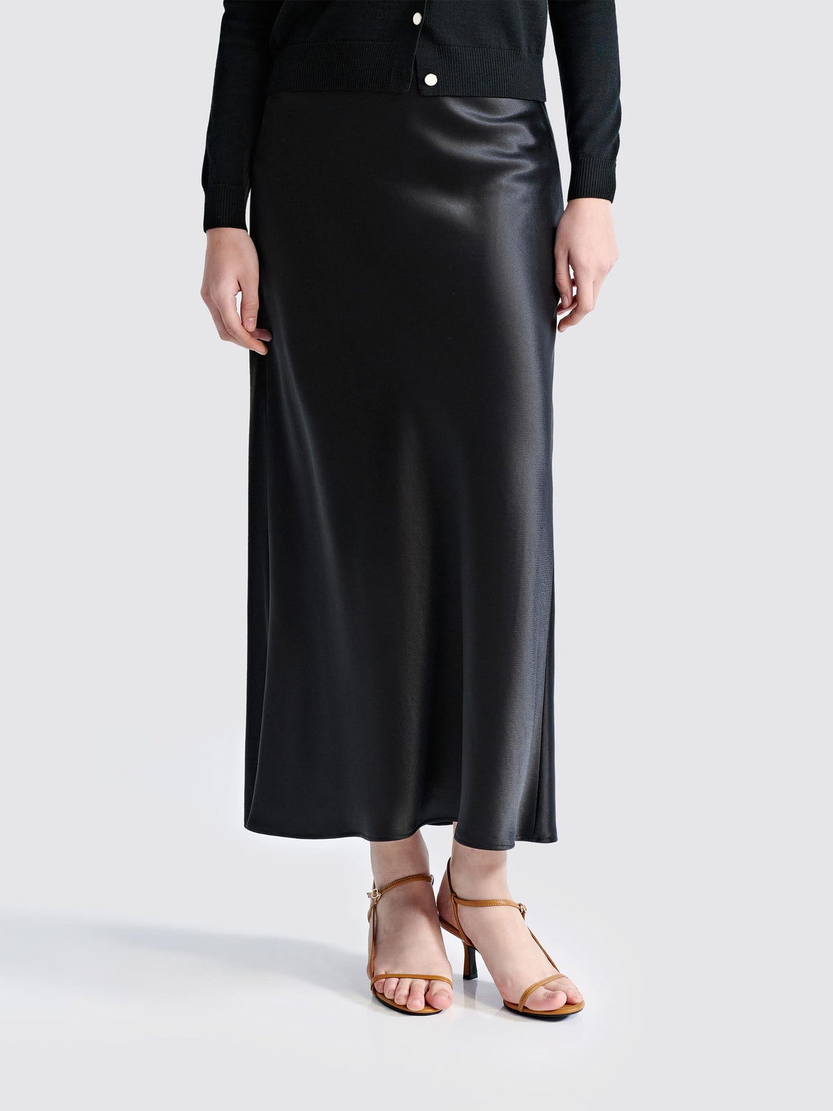 MAXI SATIN SKIRT