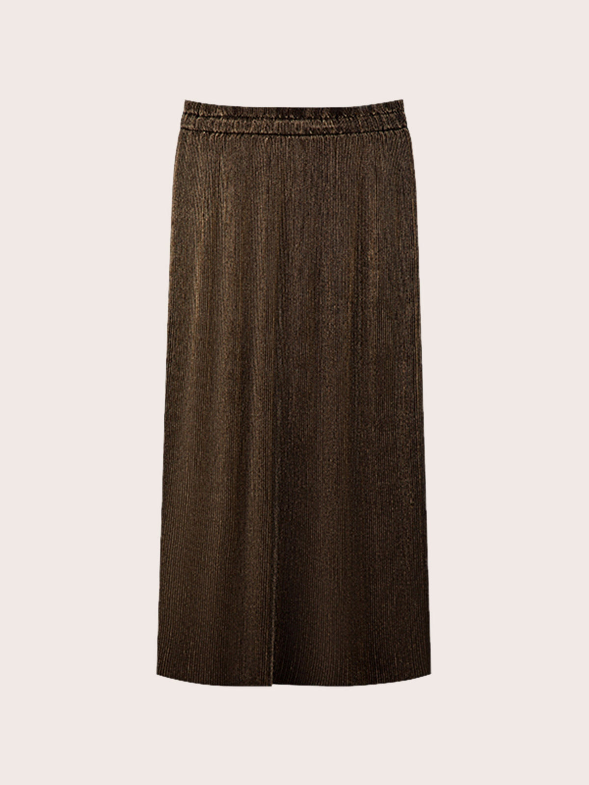 METALLIC PLEATED SKIRT