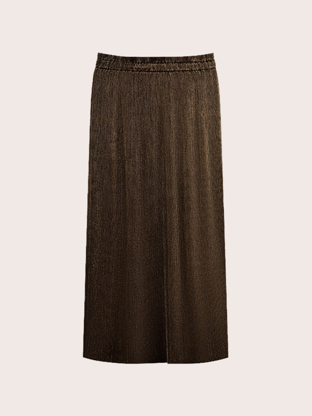 METALLIC PLEATED SKIRT