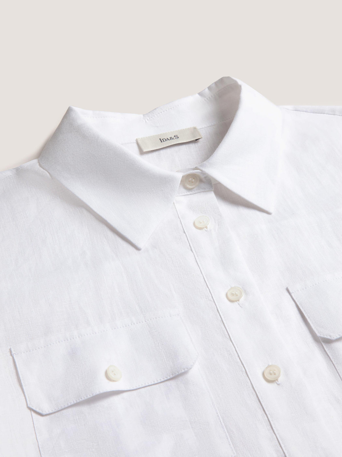 LONG SLEEVEN LINEN SHIRT W/ RELAXED SHOULDER