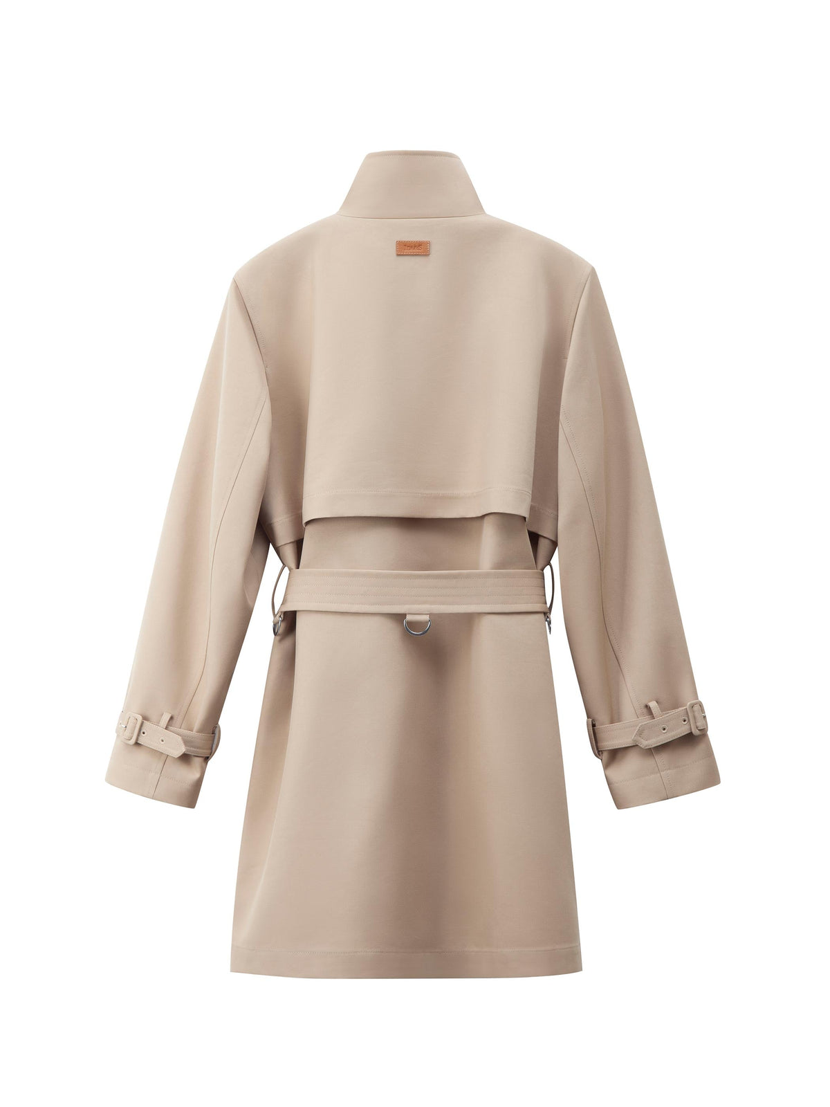 COTTON TWILL TRENCH COAT WITH HARDWARE TRIM