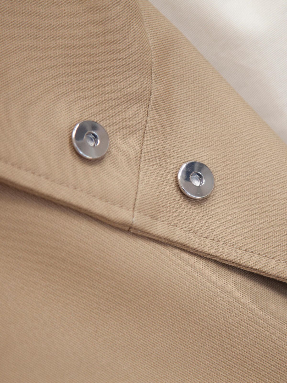 COTTON TWILL TRENCH COAT WITH HARDWARE TRIM