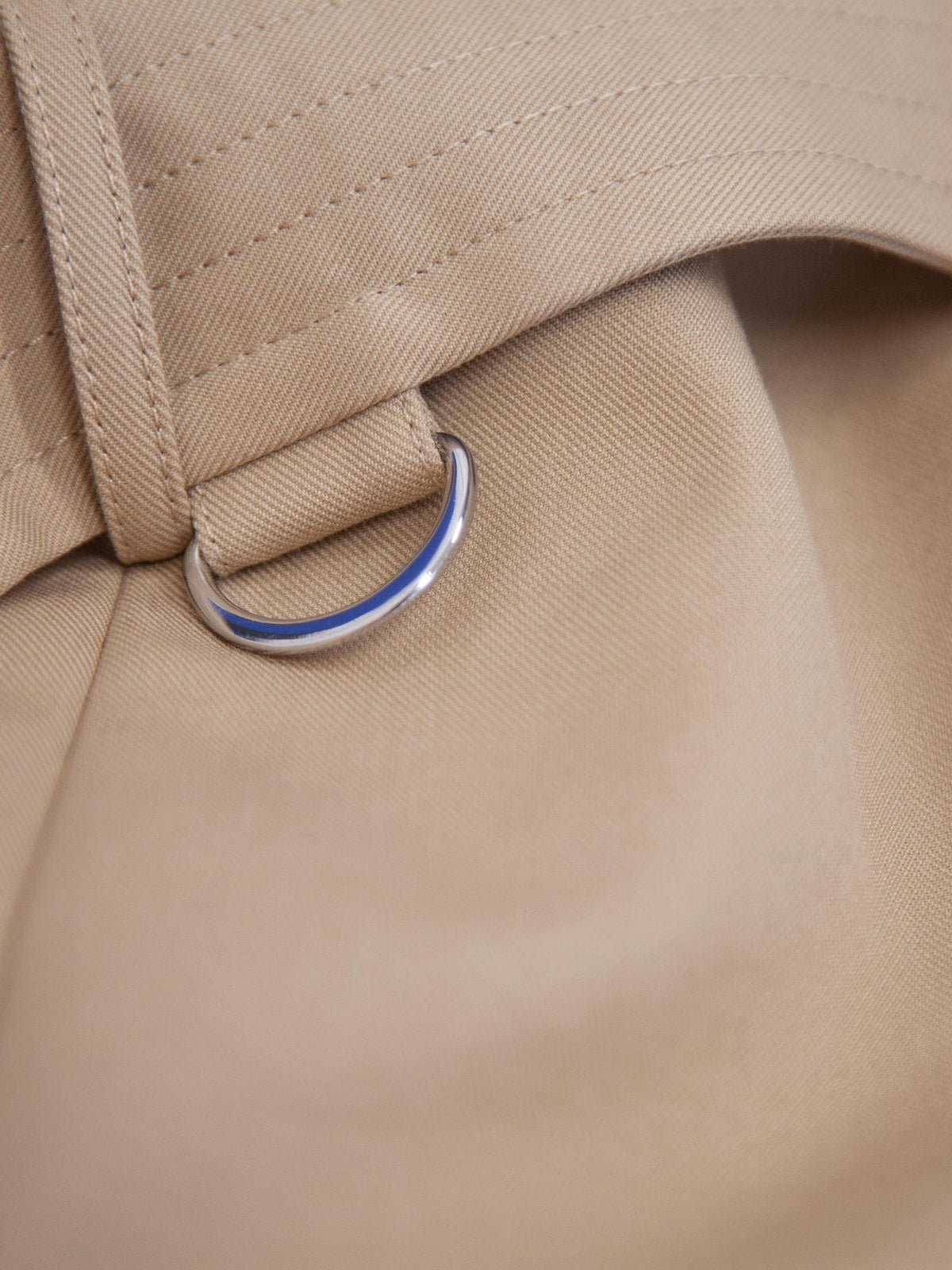 COTTON TWILL TRENCH COAT WITH HARDWARE TRIM