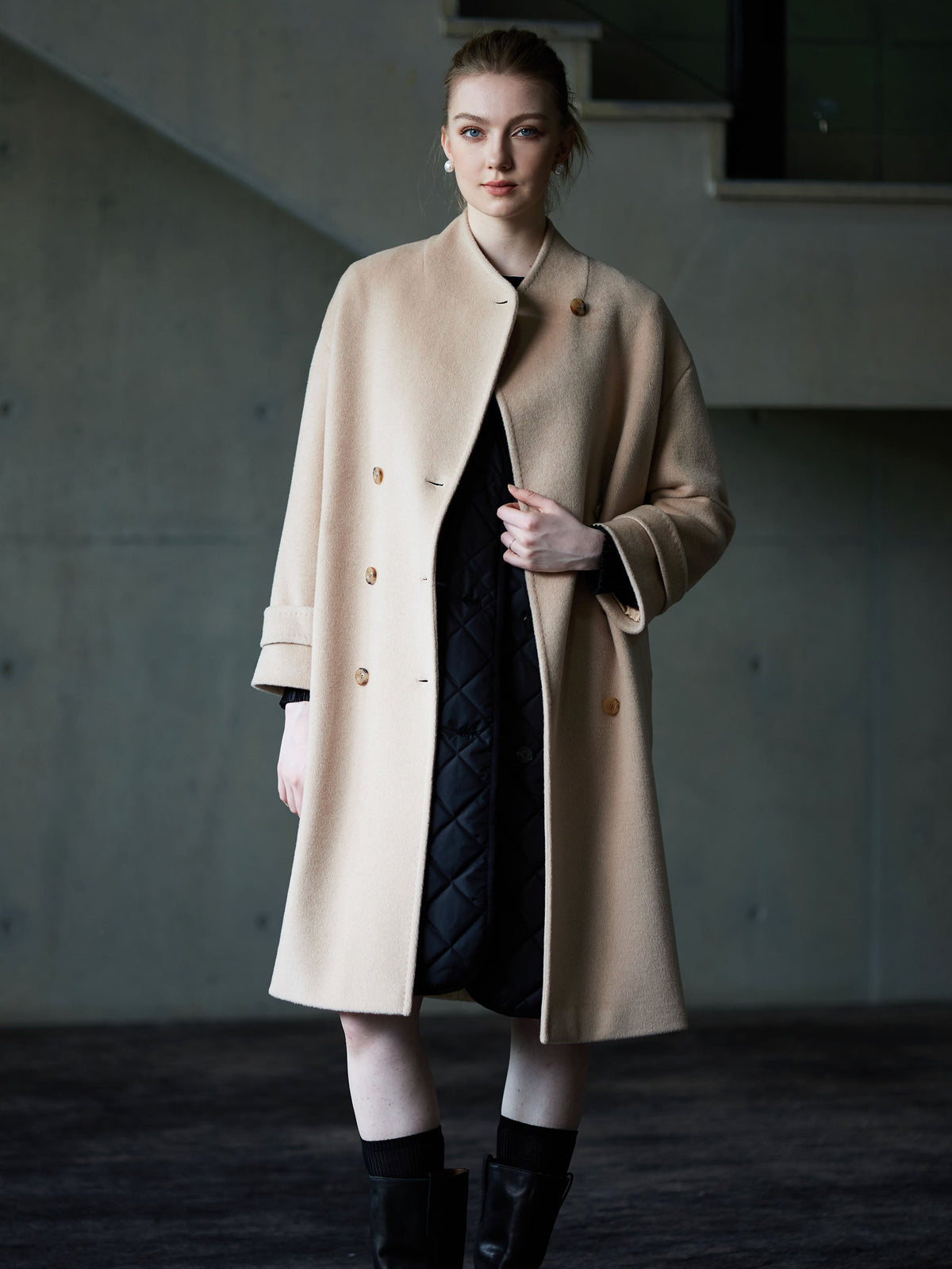 RELAX COLLARLESS COAT