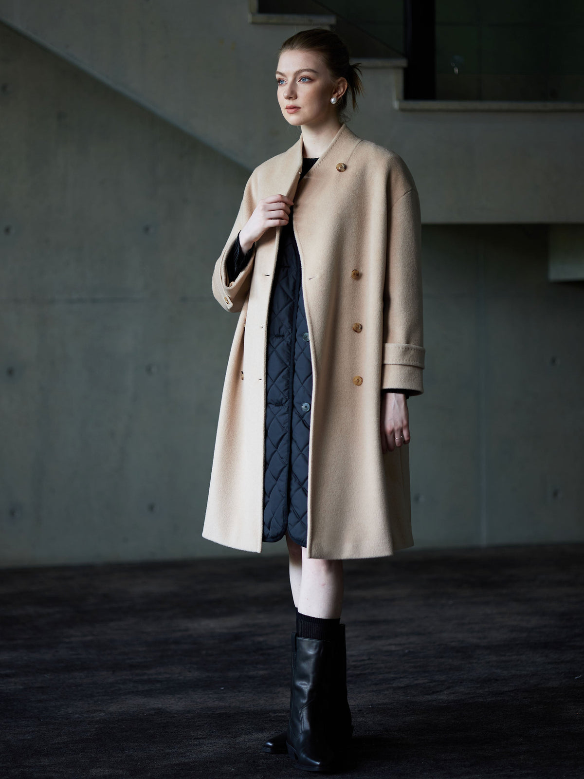 RELAX COLLARLESS COAT