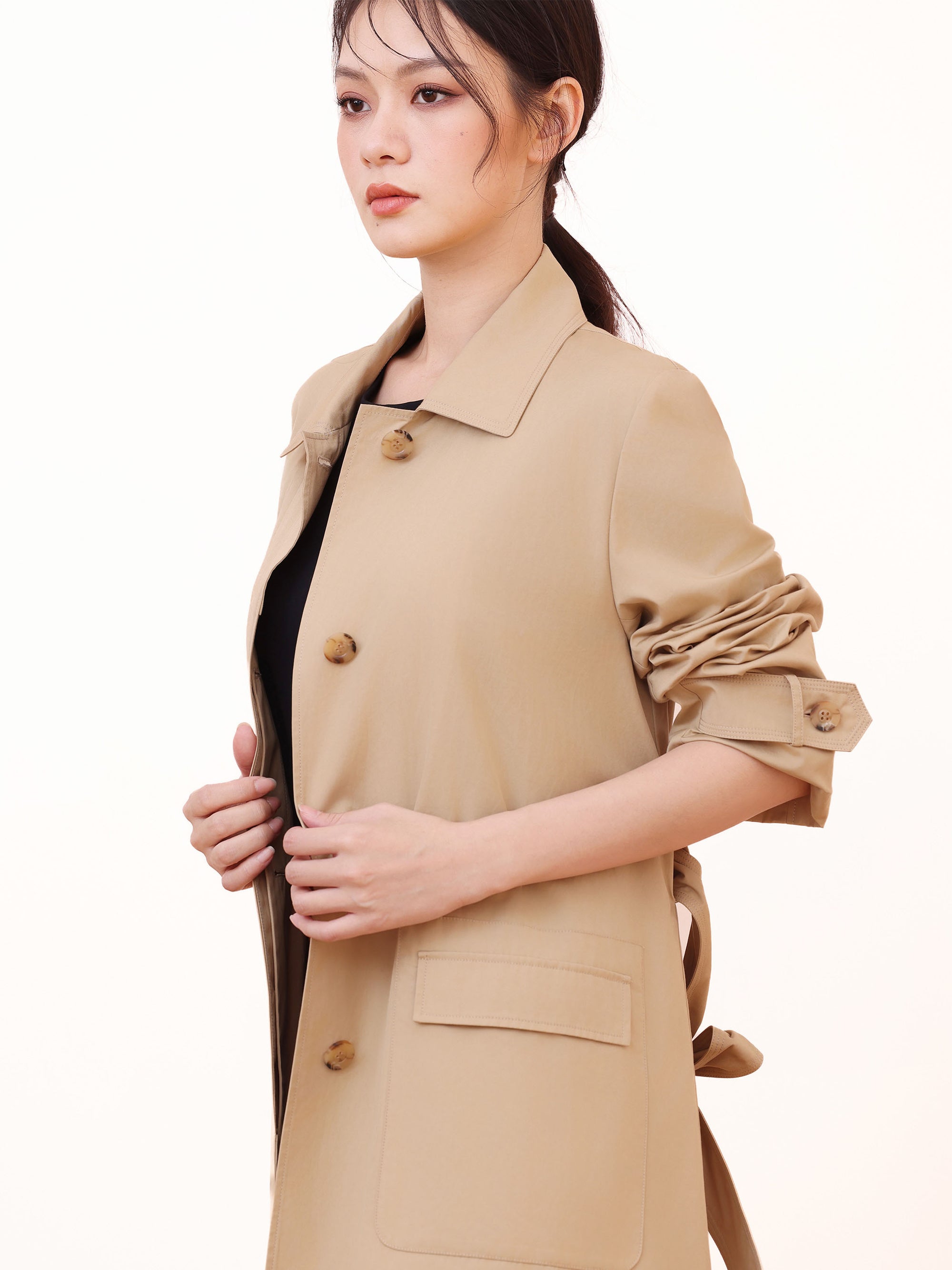 SUPER LIGHTWEIGHT COTTON TRENCH COAT