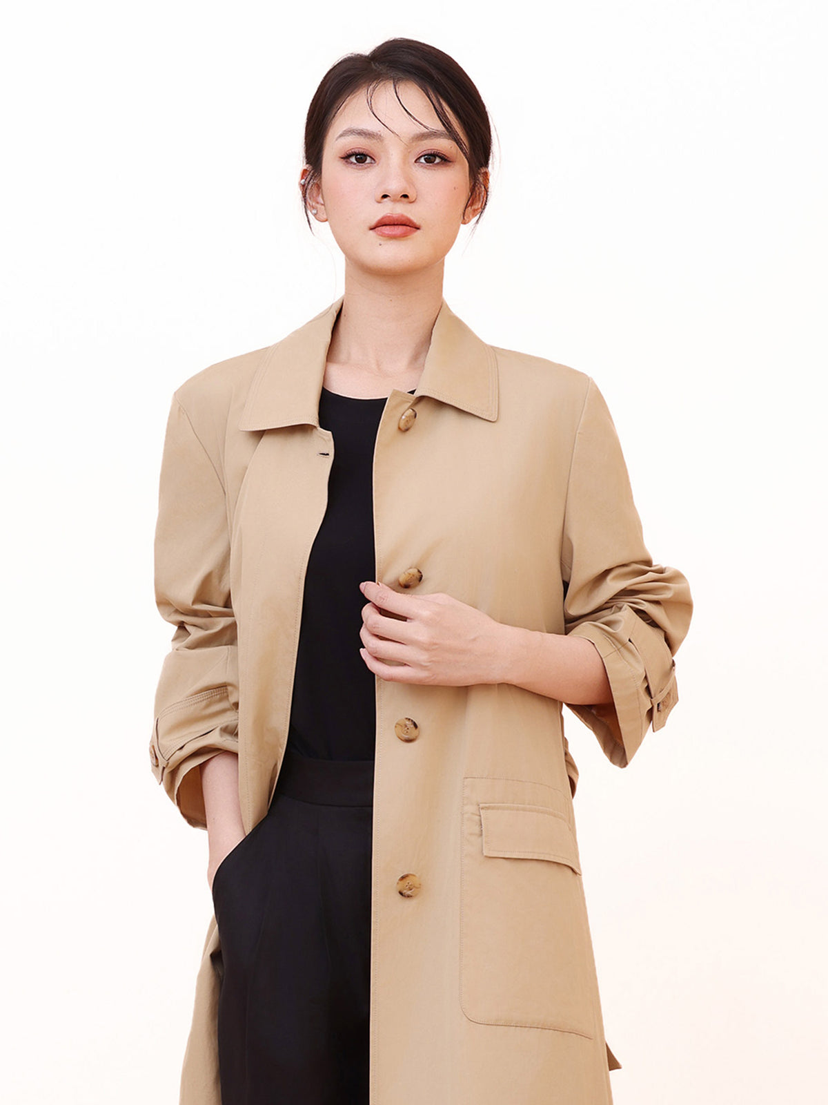 SUPER LIGHTWEIGHT COTTON TRENCH COAT