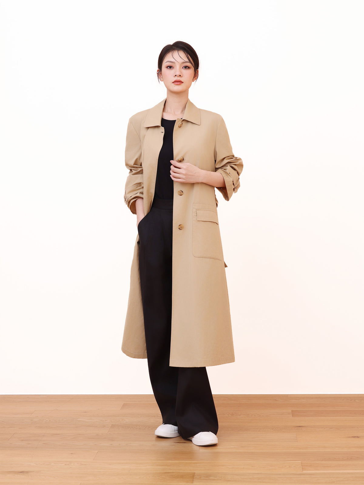 SUPER LIGHTWEIGHT COTTON TRENCH COAT