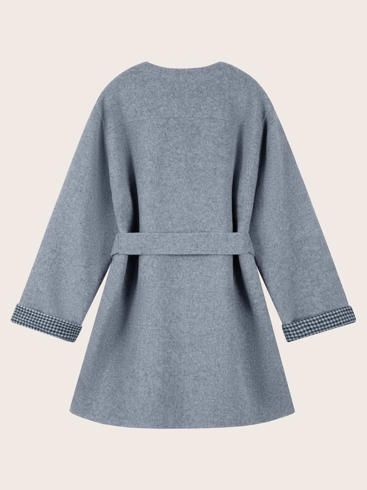 REVERSIBLE COLLARLESS COAT