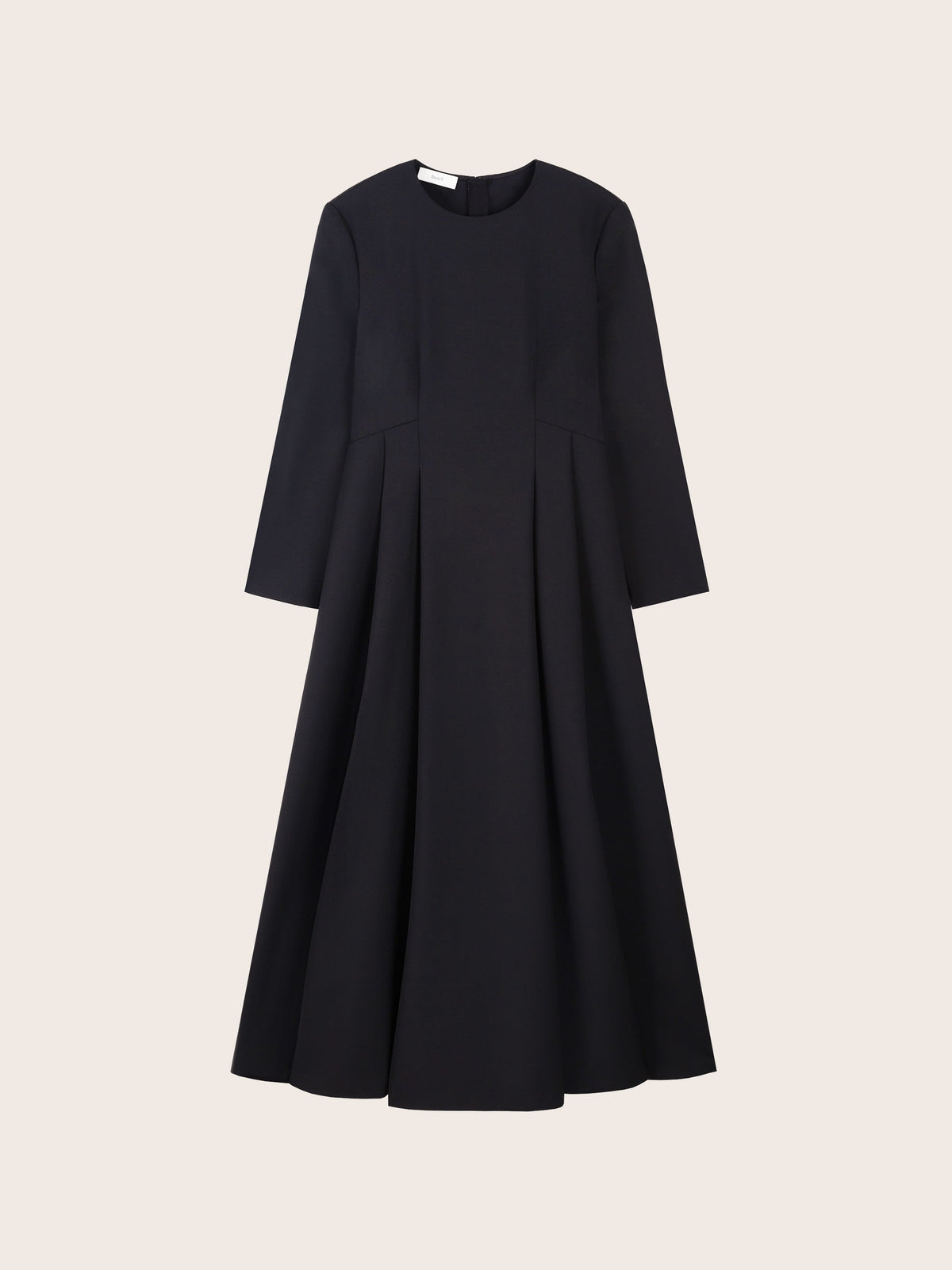 LONG SLEEVE CREW NECK A-LINE DRESS