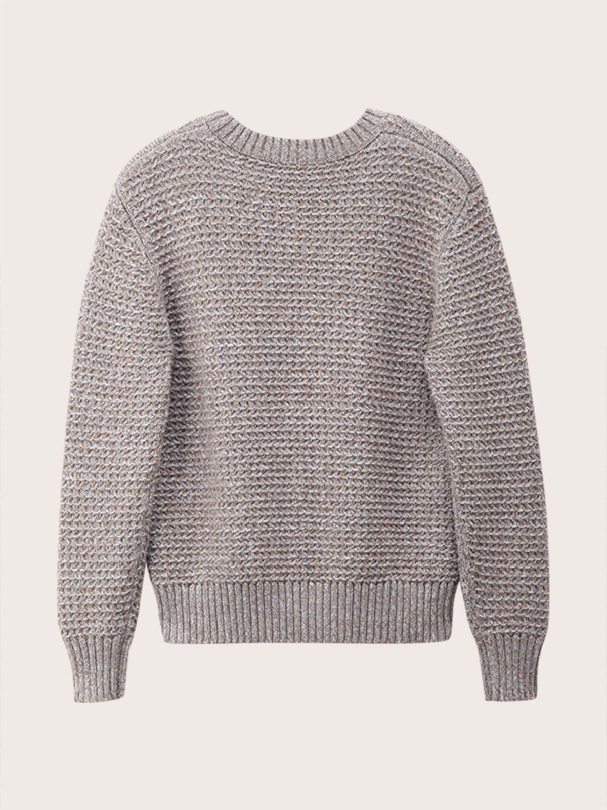 LONG SLEEVE CREW NECK PEBBLE SWEATER