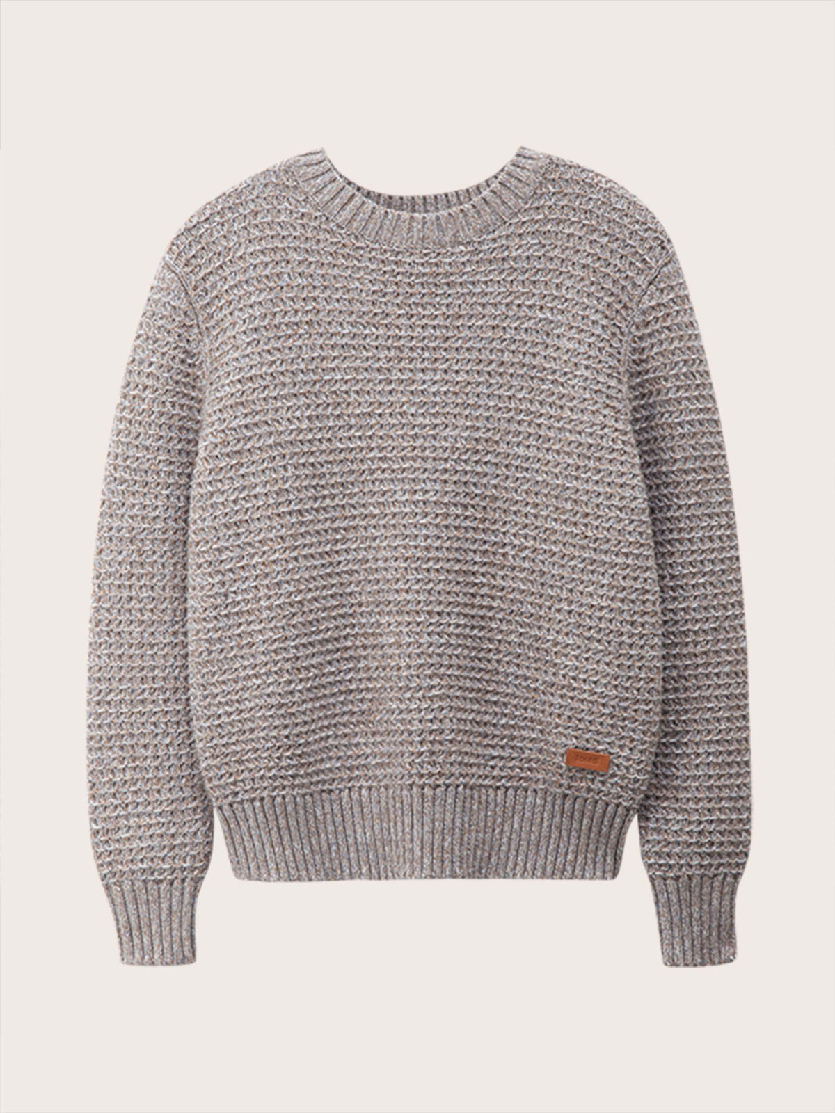 LONG SLEEVE CREW NECK PEBBLE SWEATER