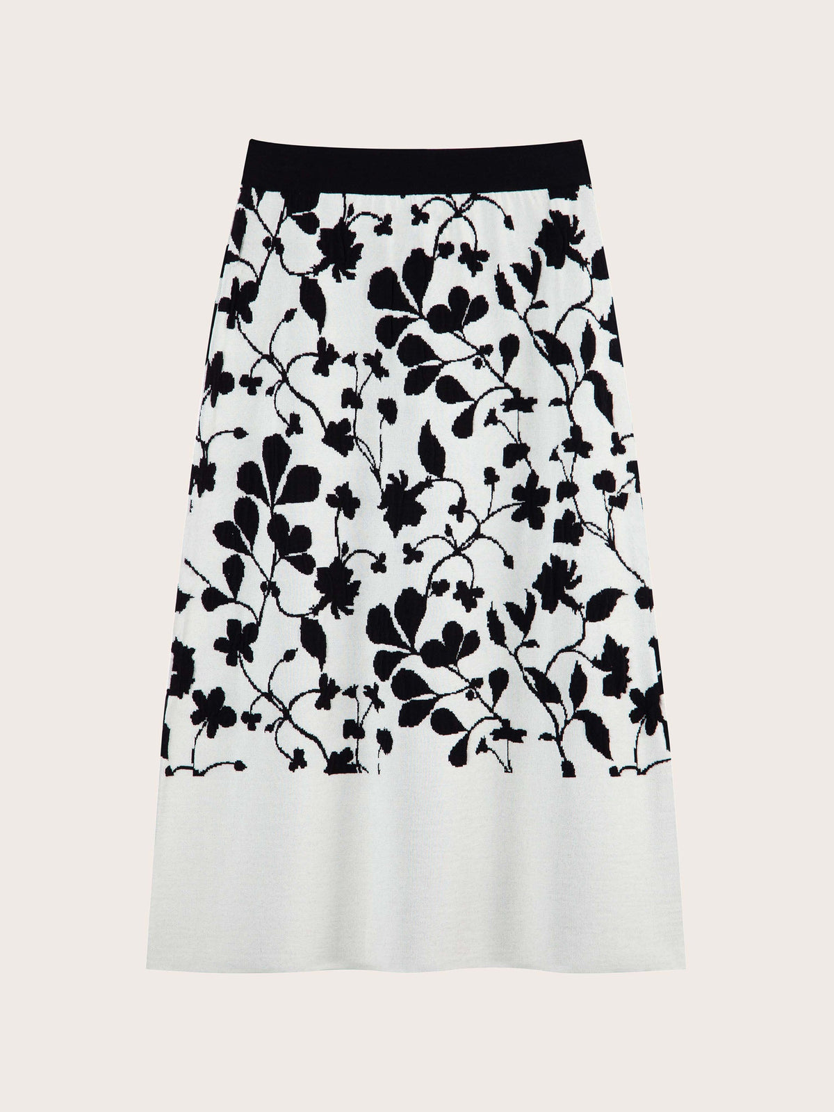 KNIT SKIRT W/ DOUBLE SIDED JACQUARD