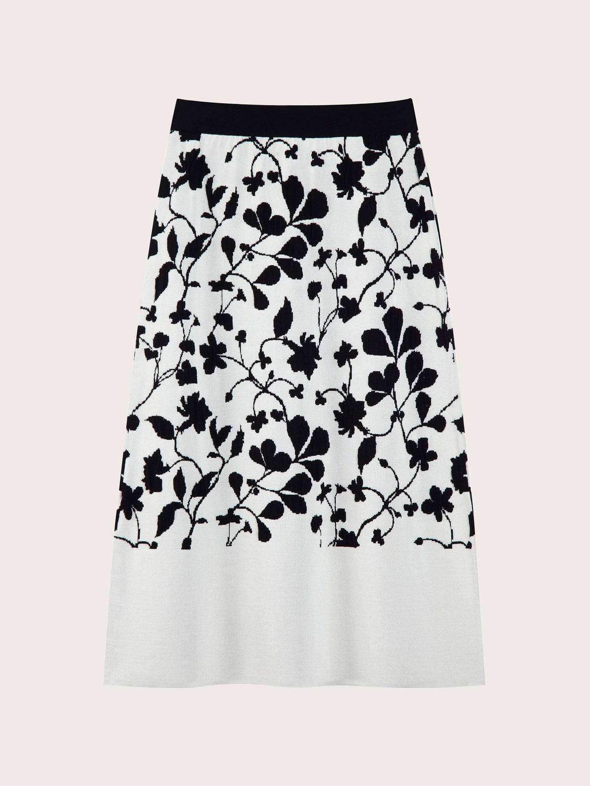 KNIT SKIRT W/ DOUBLE SIDED JACQUARD