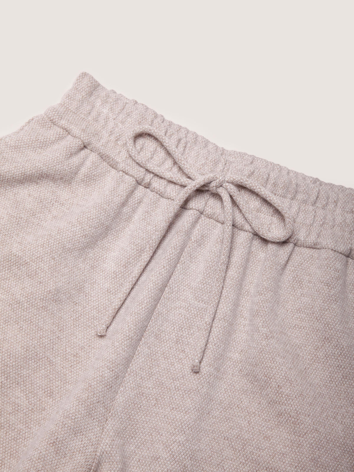 WOOL CASHMERE STRAIGHT LEG DRAWSTRING PANTS