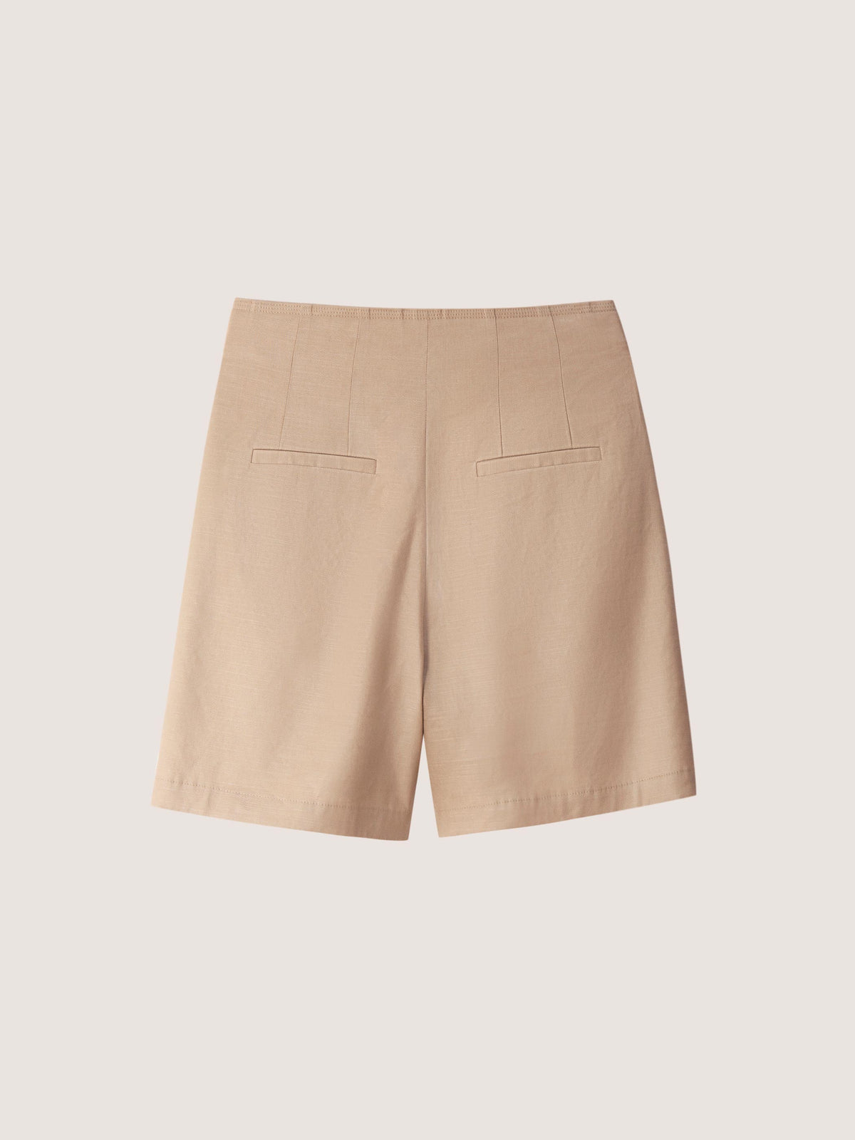 LINEN PLEATED SHORTS W/ BELT