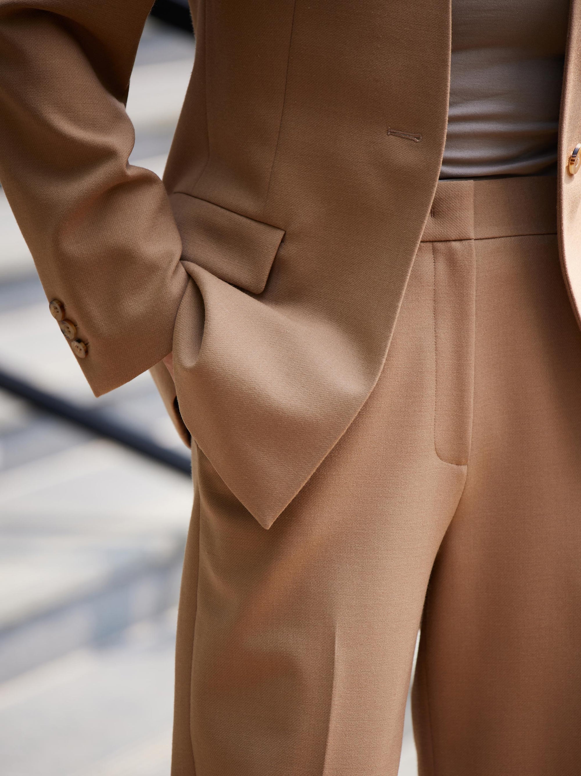 WOOD TAILORED SUIT PANTS