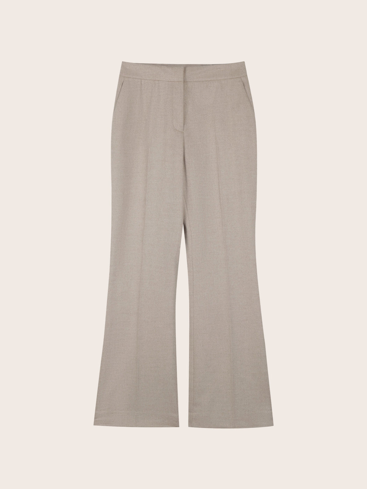 WOOL STRAIGHT LEG SUIT PANTS