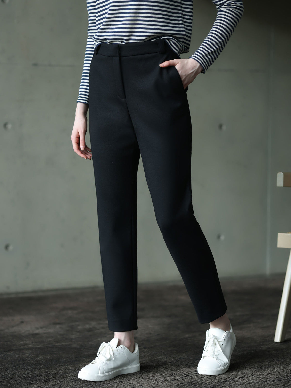 MID WAIST STRAIGHT LEG SUIT PANTS