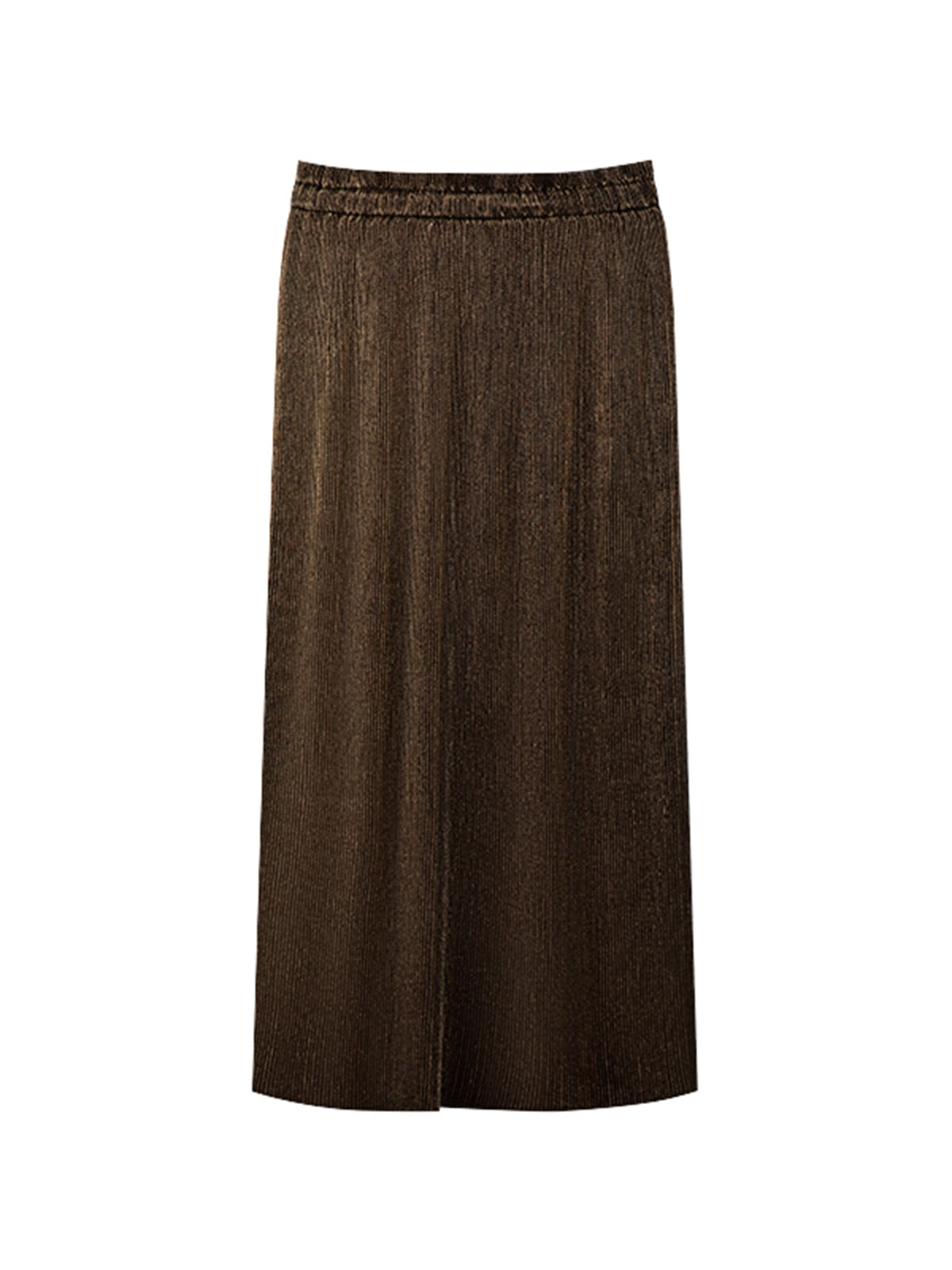 METALLIC PLEATED SKIRT