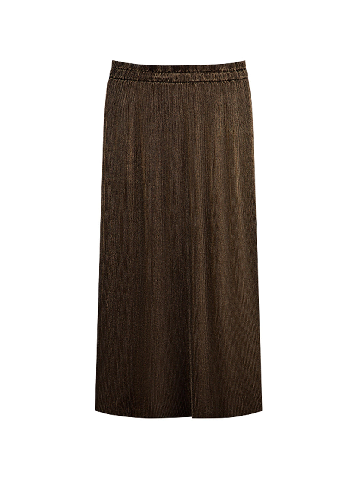 METALLIC PLEATED SKIRT