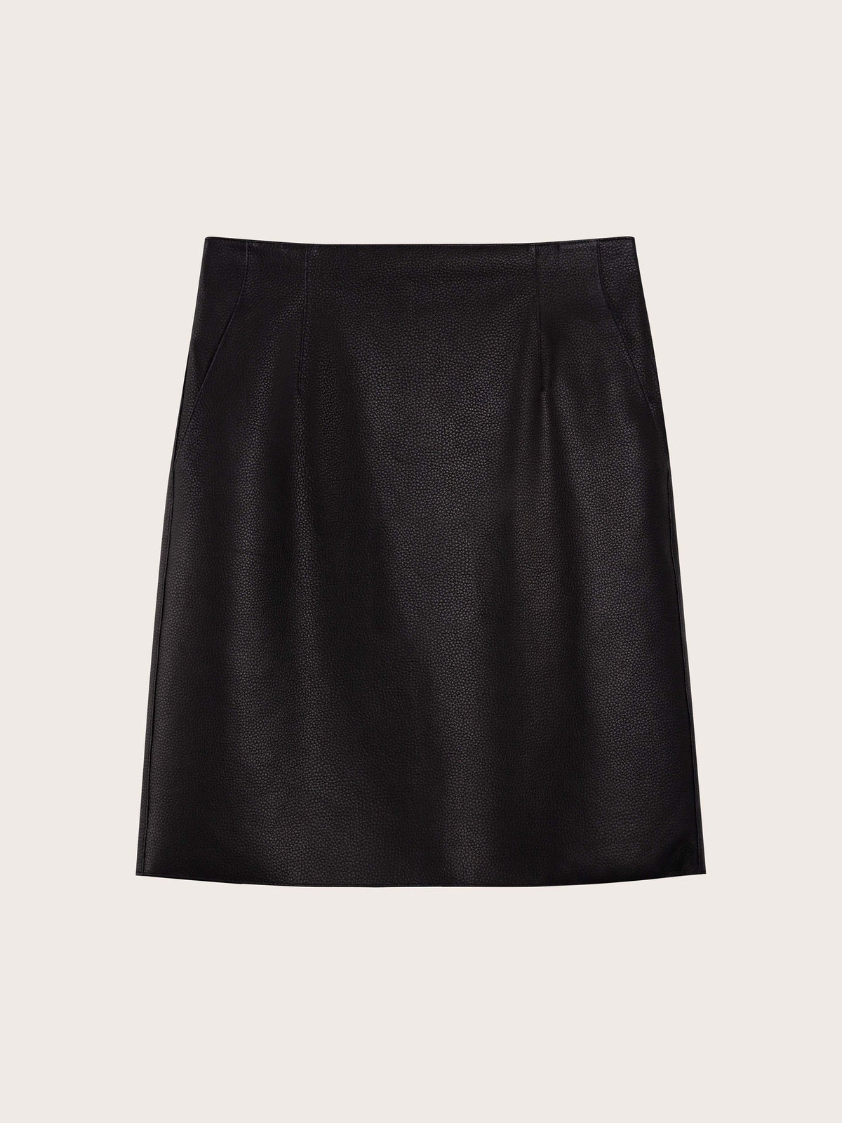 MID WAIST LEATHER PENCIL SKIRT