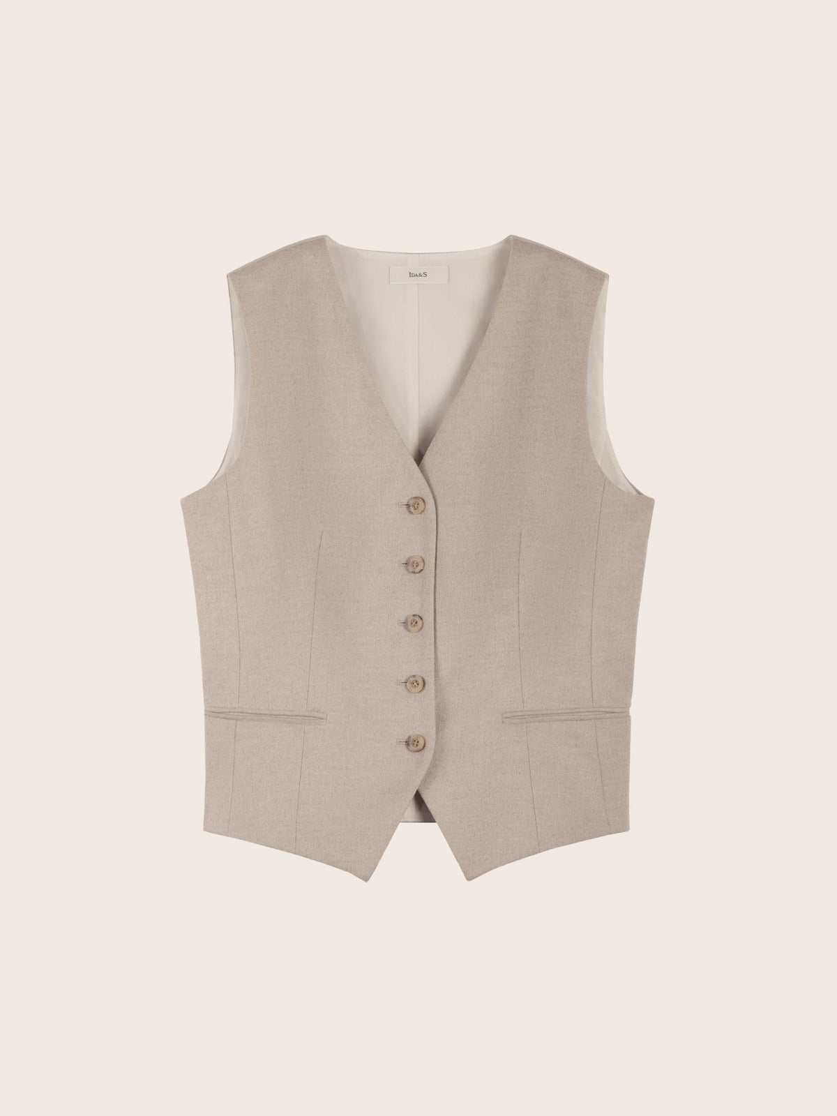 WOOL VEST W/ BACK TIE DEAIL